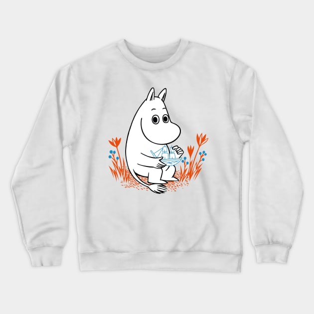 Moomintroll Crewneck Sweatshirt by TheDoomed